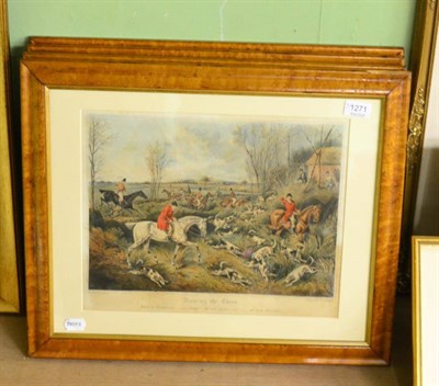 Lot 1271 - Set of four maple framed hunting prints, after Alken, engraved by R G Reeve