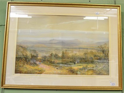 Lot 1274 - W Widgery, watercolour landscape, signed