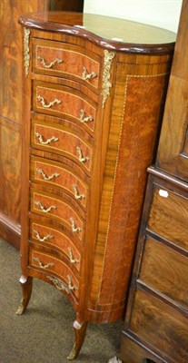 Lot 1295 - A Louis XV style kidney shaped seven height chest