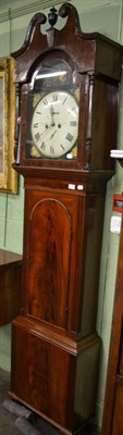 Lot 1297 - An eight day longcase clock with painted dial and mahogany case