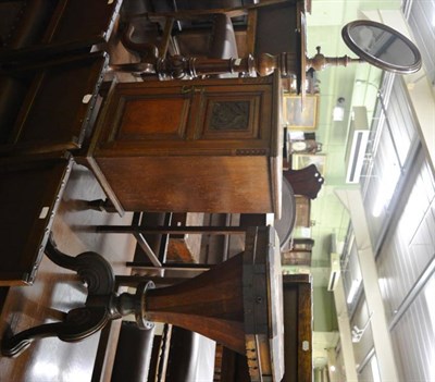 Lot 1311 - A rosewood work table and a late Victorian mahogany gentleman's dressing stand