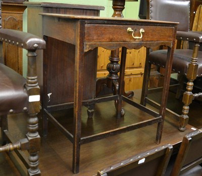 Lot 1316 - A George III oak side table