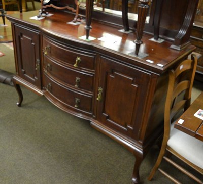 Lot 1323 - Mahogany break bow front sideboard