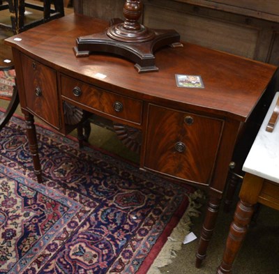 Lot 1334 - A mahogany small bow fronted sideboard