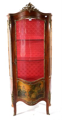 Lot 834 - A Louis XV Vernis Martin Style Vitrine, 20th century, with gilt metal mounts and a glazed door...