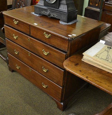 Lot 1349 - A Georgian mahogany chest of drawers