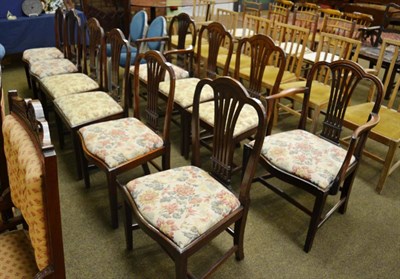 Lot 1371 - A set of ten harlequin chairs