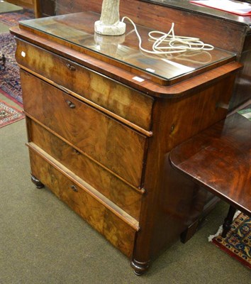 Lot 1388 - A 19th century Beidermeier mahogany chest of drawers