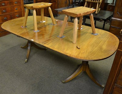 Lot 1393 - A mahogany D end dining table