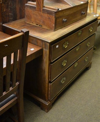 Lot 1396 - Georgian mahogany three height chest of drawers