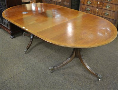 Lot 1415 - 19th century style mahogany twin pedestal dining table