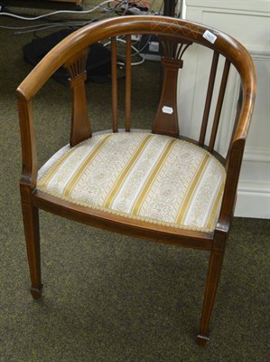 Lot 1425 - An Edwardian inlaid armchair