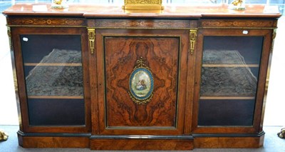 Lot 844 - A Victorian Figured Walnut, Marquetry Inlaid and Gilt Metal Mounted Credenza, 3rd quarter 19th...