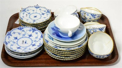 Lot 61 - A collection of Royal Copenhagen blue and white teawares, various