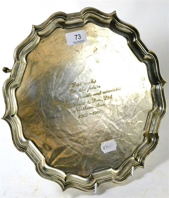 Lot 73 - A silver salver