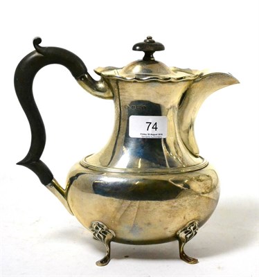 Lot 74 - A silver coffee pot