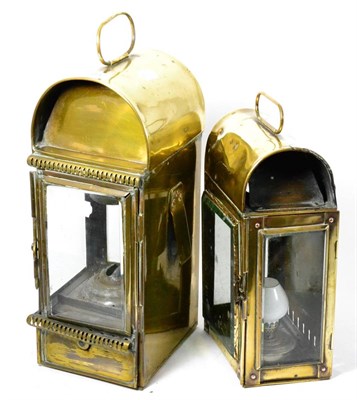 Lot 83 - Two 19th century brass lanterns