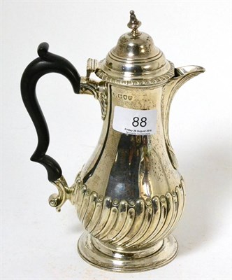 Lot 88 - A silver hot water jug, London 1886, by Charles Stuart Harris