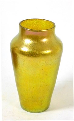 Lot 99 - Loetz type gold iridescent vase, possibly by Maria Kirscher (1852-1931)