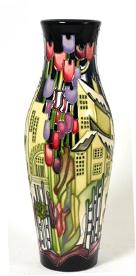 Lot 116 - A modern Moorcroft Town of flowers at Christmas pattern vase, designed by Kerry Goodwin,...