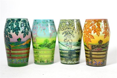 Lot 119 - Sally Tuffin for Dennis Chinaworks four vases: The Seasons Holden Wood...