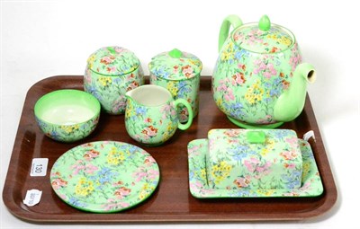 Lot 130 - Shelley Melody chintz ware breakfast set, pattern no. 1109/9 unused, with trade label