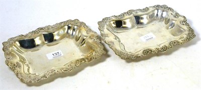 Lot 137 - A pair of silver dishes, Birmingham 1901