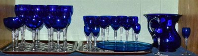 Lot 203 - A large assortment of Bristol blue glassware and other (qty)