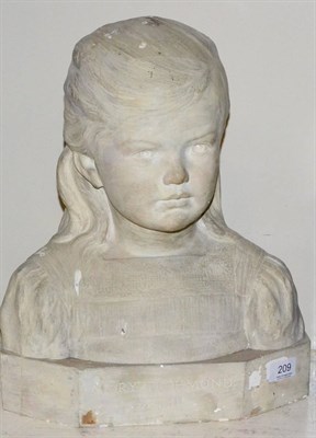 Lot 209 - Plaster bust ";Mary Richmond AET III";, by Margaret Wrichtson 1912