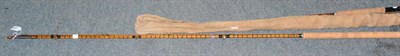 Lot 220 - Two Sharpes of Aberdeen split cane rods Black Cat 9' (1 trout, 1 salmon) and another 6' spinning