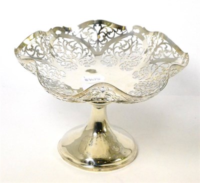 Lot 298 - A silver pierced pedestal dish