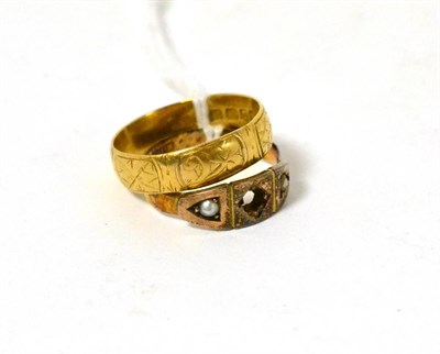 Lot 308 - Two 22ct gold rings