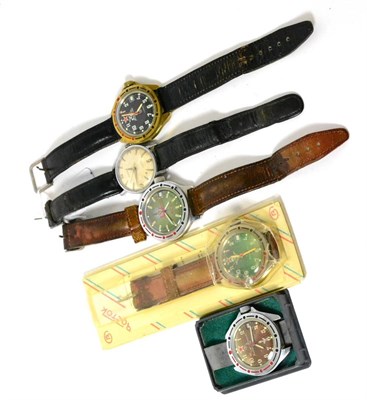 Lot 311 - Four Russian wristwatches and a gents Swiss wristwatch