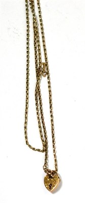 Lot 353 - A guard chain, with padlock clasp and key charm