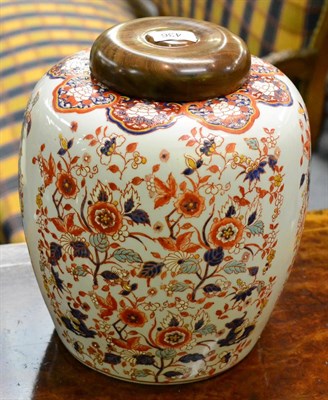 Lot 436 - A 19th century Japanese Imari vase with a later lid