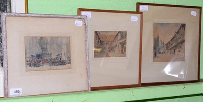 Lot 455 - Three framed watercolour drawings, York subjects