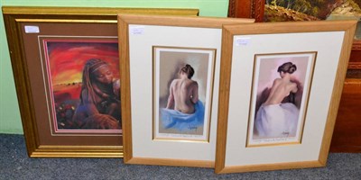 Lot 478 - Three various framed limited edition prints and one other