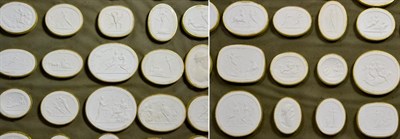 Lot 47 - A Collection of 242 Plaster Casts of Intaglio Cameos, set in seven trays