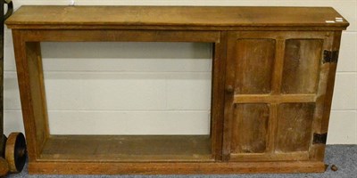 Lot 1041 - A Wilf ";Squirrelman"; Hutchinson oak surround with end cupboard and carved squirrel signature