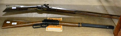 Lot 1081 - A flintlock rifle, non working and a daisy model 1894 BB gun (2)