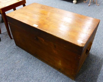 Lot 1105 - A 19th century Colonial hardwood chest/tool cabinet with hinged lid and removable trays