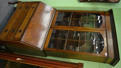 Lot 1123 - A mahogany bureau bookcase