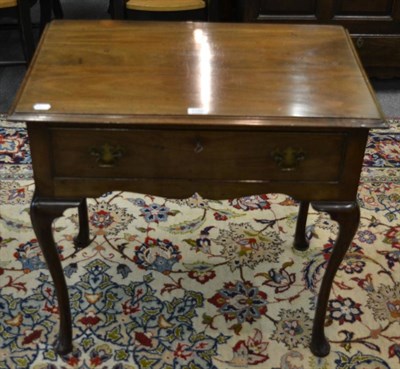 Lot 1150 - Mahogany side table fitted one drawer, on cabriole legs