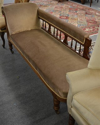 Lot 1156 - A Victorian mahogany framed chaise longue