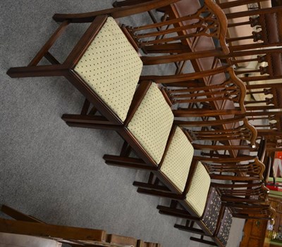 Lot 1158 - A set of eight (6+2) mahogany dining chairs