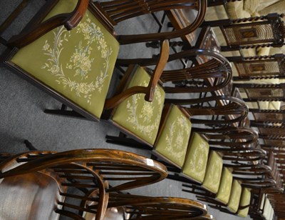 Lot 1168 - Six mahogany Georgian style dining chairs, plus two carvers (8)