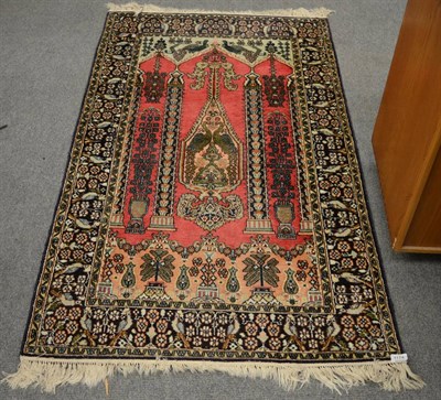 Lot 1174 - A Ghom prayer rug