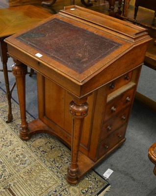 Lot 1177 - A Victorian oak davenport