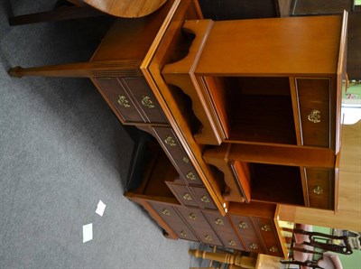 Lot 1194 - Four piece bedroom suite comprising: two bedside tables, dressing table and a five height chest...