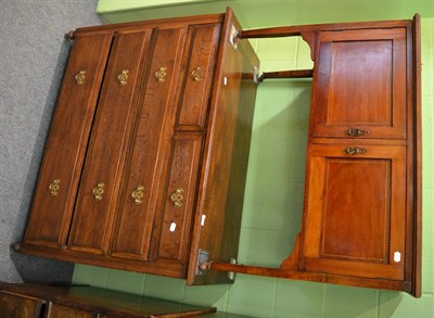 Lot 1199 - A late Victorian washstand and an oak four height chest of drawers